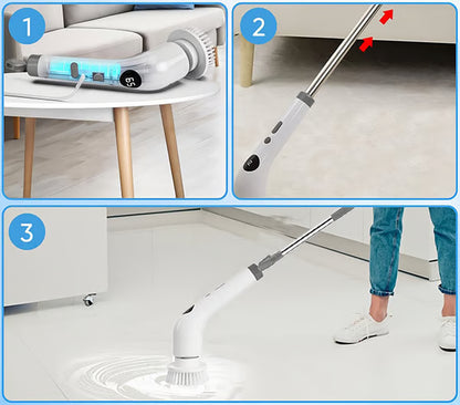 9 in 1 Electric Spin Scrubber,Cleaning Brush
